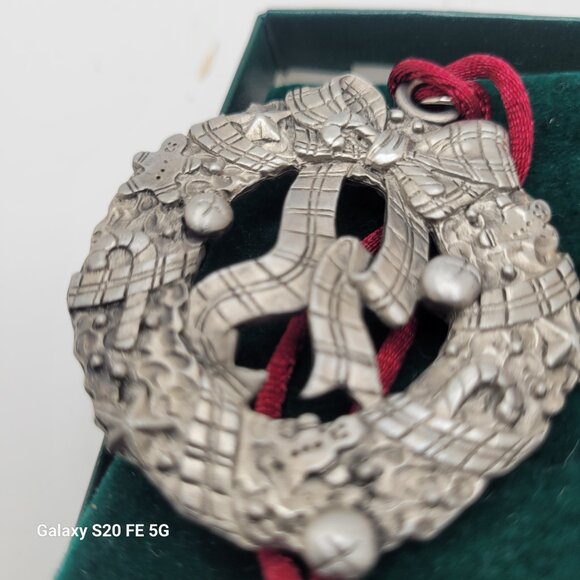 NIB - Vintage Seagull Pewter Canada Christmas Wreath Ornament - Picture 2 of 4